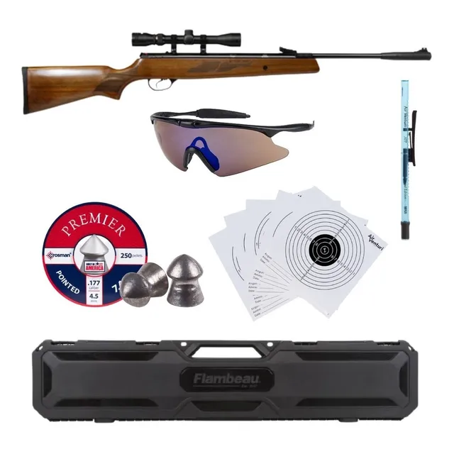 Rifle Hatsan 95 Np 4.5mm Mira 3-9x32 Paquete Estuche Xchws C