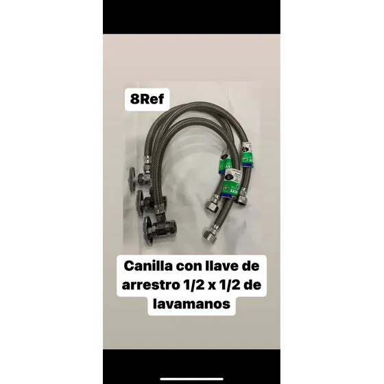 Canilla De Lavamano De 1/2 Por 1/2 Con Llave Riostras  Acer
