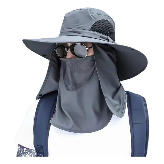 Sombrero Para Sol Ancho Con Uv Proteccion Para Cuello Y Cara