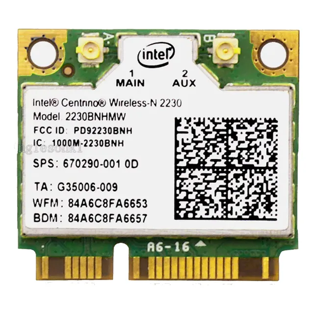 Tarjeta Wifi Intel Centrino Wireless-n 2230 2230bnhmw, Usado