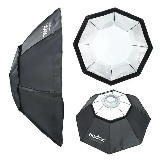 Octobox 95cm, Octabox Montura Bowen, Softbox Octagono, Flash