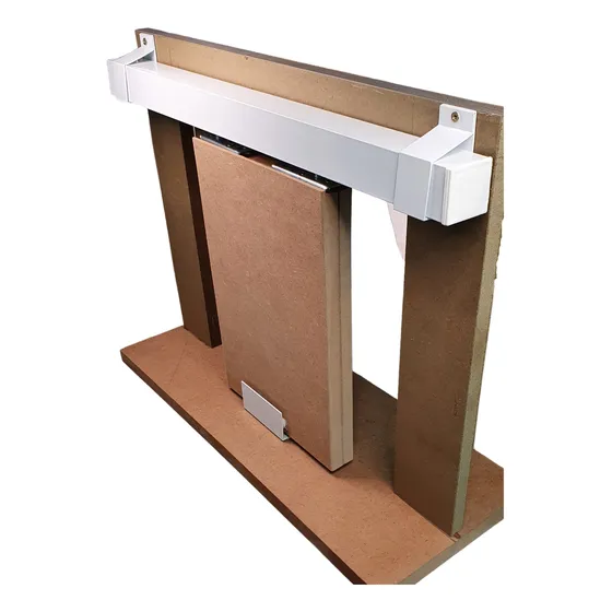 Kit Porta De Correr Branco 1,6m Para Folhas De Mdf 15mm
