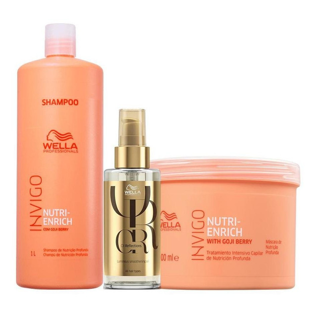 Kit Wella Pro Invigo Enrich Sh 1l + Masc 500 Ml + Oil 100 Ml Kit Wella Pro Invigo Enrich Sh 1l + Masc 500 Ml + Oil 100 Ml