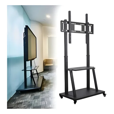 Rack Soporte Con Ruedas Stand De Tv Móvil 32 A 70 Color Negr