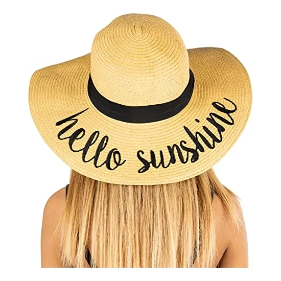 Sombrero Con Bordado De Letras Cursiva Para Mujer
