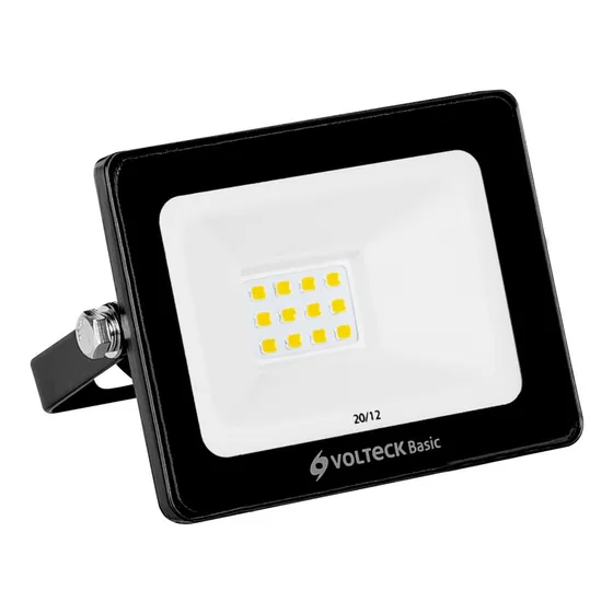 Reflector Ultra Delgado Led 10 W Luz Cálida, 3000k Volteck Ref-400lc Color De La Carcasa Negro