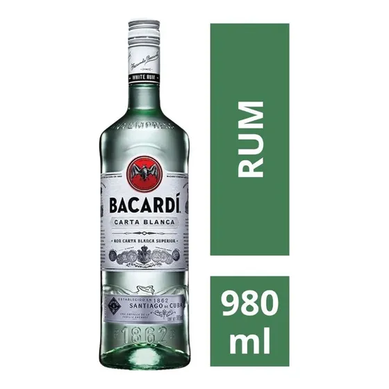 Rum Bacardí Carta Blanca 980 ml