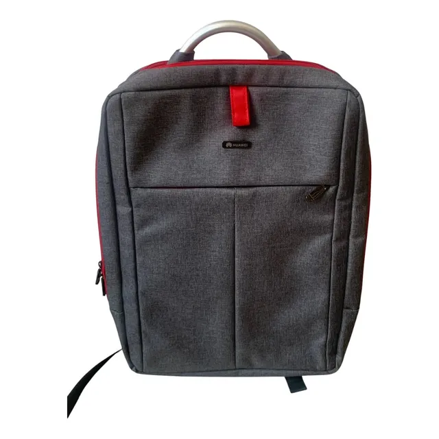 Huawei Backpack/ Matebook Urbana Gris Con Detalles En Rojo Gris Lisa