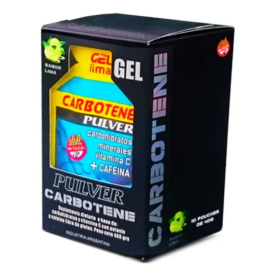 Carbotene Gel Pulver Cafeina 10 Geles X 40 Gramos Energia Ya