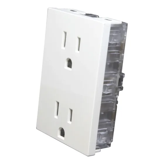 Contacto Dúplex Aterrizado 15 A 127 V 4 Módulos Pininfarina Color Blanco