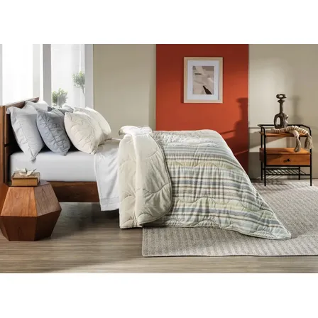Edredom Altenburg Edredom Blend Comfort solteiro diseño listras color bege de 1.5m x 2.2m