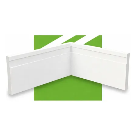 Barras De Polietileno Kit Com 5 Rodapé Frisado Meu Rodapé Branco