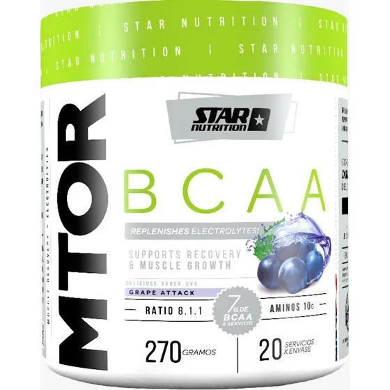 Mtor Bcaa 270 Gr Star Nutrition Aminoácidos Electrolitos