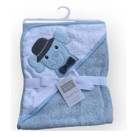 Toalla Hudson Baby - Celeste Elefante
