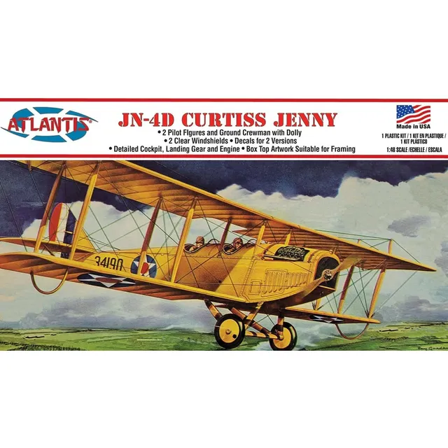 Jn-4d Curtiss Jenny 1 48 Kit Modelo Plastico Atlantis