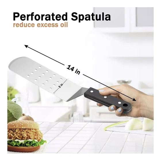 Espátula De Metal Para Plancha Espátula Perforada Larga
