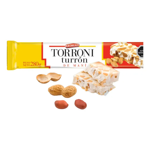 Turrón De Maní Torroni Barra Grande De 280gr