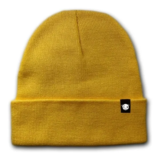 Gorro De Lana Beanie Unisex Amarillo Avershy Mini.