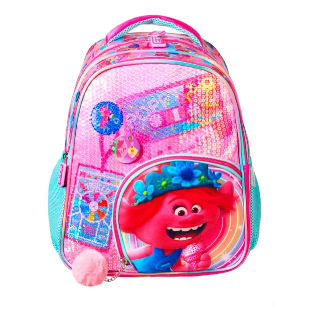 Mochila Trolls Escolar Niña Kinder Pelicula Original Prescolar Poppy Trol Oferta Ginga