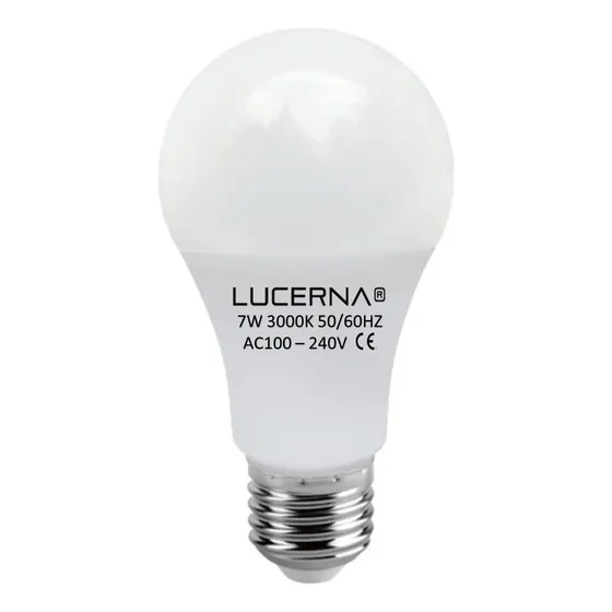 Bombillo Led Bulbo 7w 3000k Luz Calida 630lm Rosca E27 A60