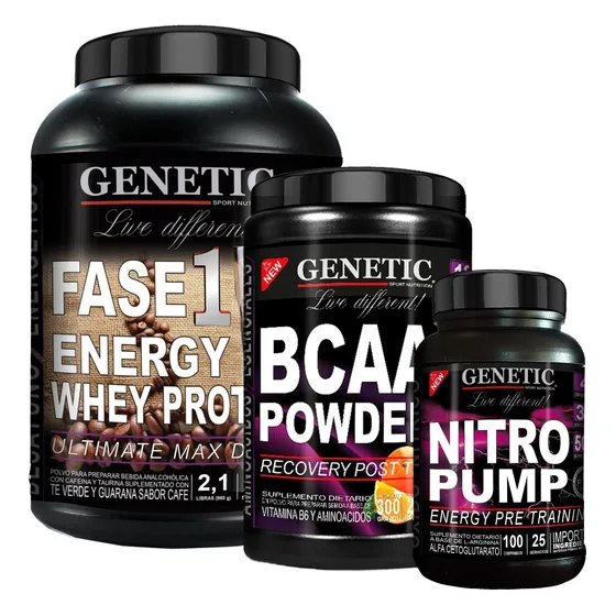 Anabol 3 Proteina Fase 1 Bcaa Nitro Pump L Arginina Genetic