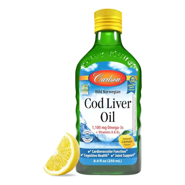 Aceite De Hígado De Bacalao Noruego Carlson 250 Ml