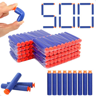 Kit 500 Dardo Balas Arma Nerf Ventosa Refil Munição Lançador Kit 500 Dardo Balas Arma Nerf Ventosa Refil Munição Lançador