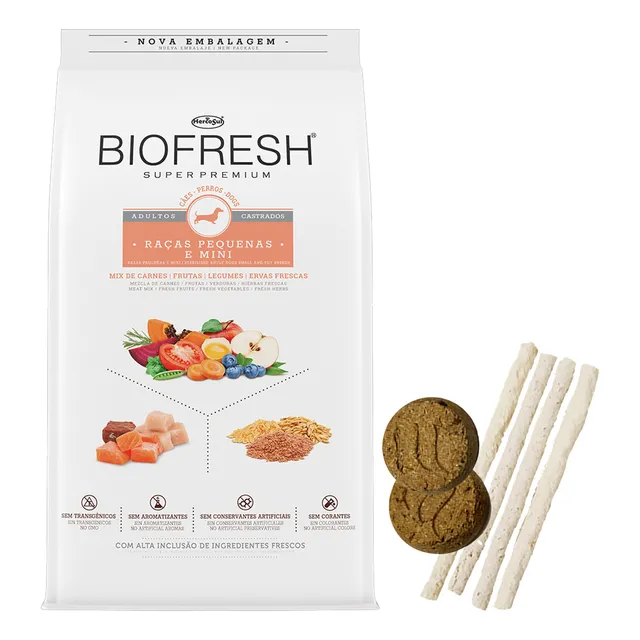 Biofresh Perro Adulto Castrado Raza Pequeña 3 Kg + Regalo