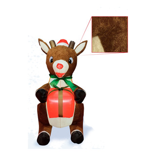 Inflable De Navidad Reno Con Regalo Tipo Felpa 1.2mts Inflable De Navidad Reno Con Regalo Tipo Felpa 1.2mts