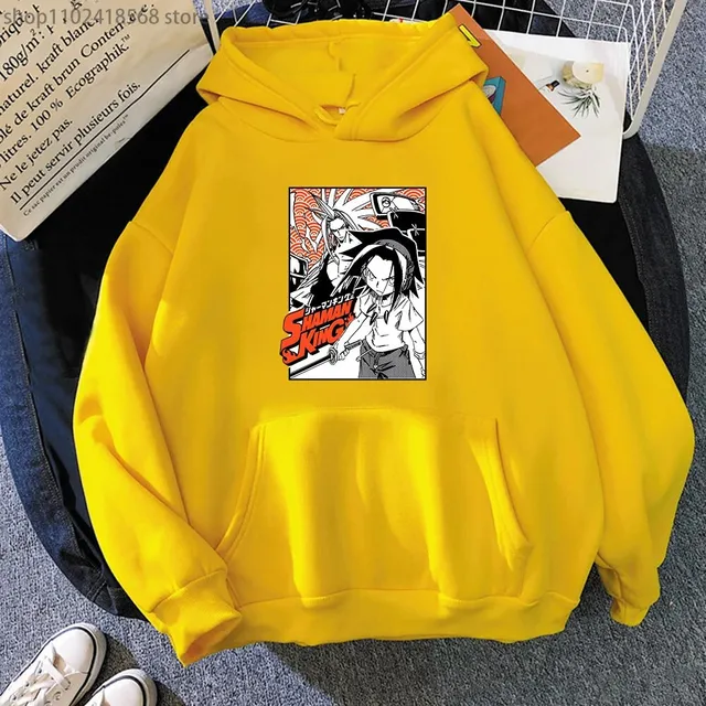 Tk Sudadera Con Capucha Shaman King, Estilo Anime, Forro