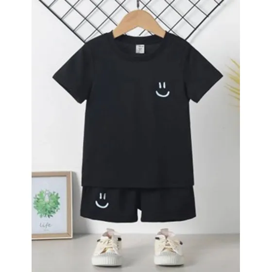 Shein Conjunto Pantalon Y Camisa Negra 4 A 7