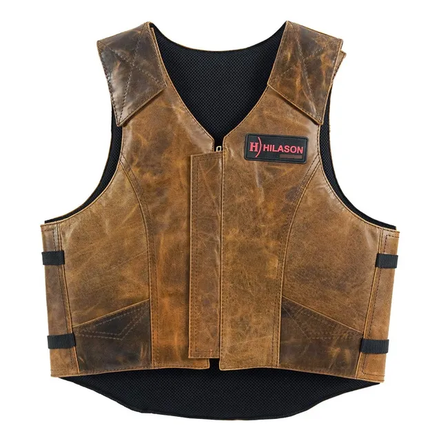 Hilason Chaleco Para Montar Caballo Ecuestre Cuero Protector