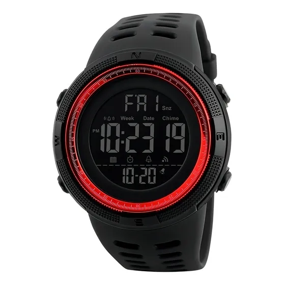 Reloj pulsera digital Skmei 1251 con correa de poliuretano color negro