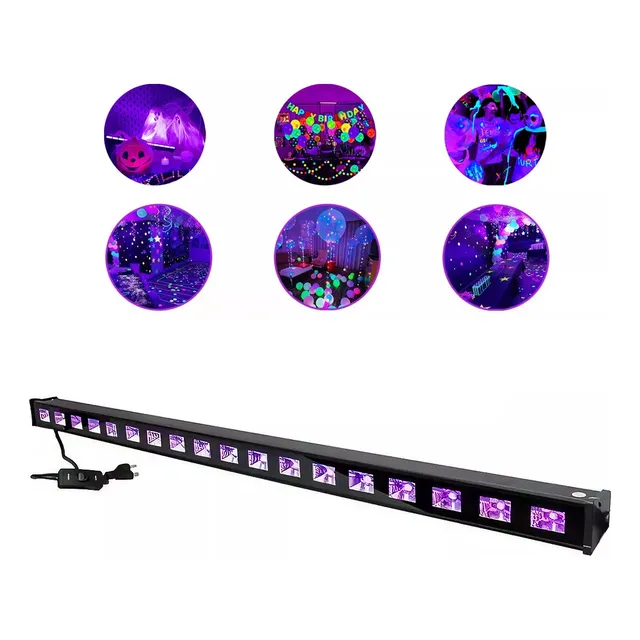 Led Uv Barra De Luz Negra Reflector Luces Para La Fiesta 27w