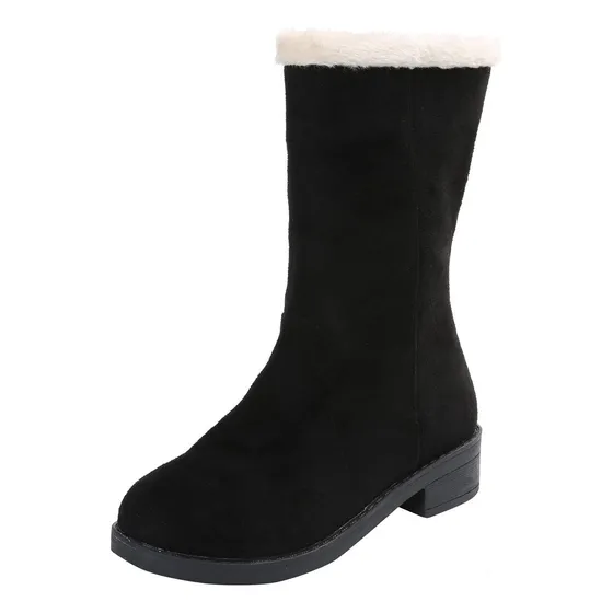 Botas Para Mujer, Zapatos De Doble Vestido, Cálidos, Tacones