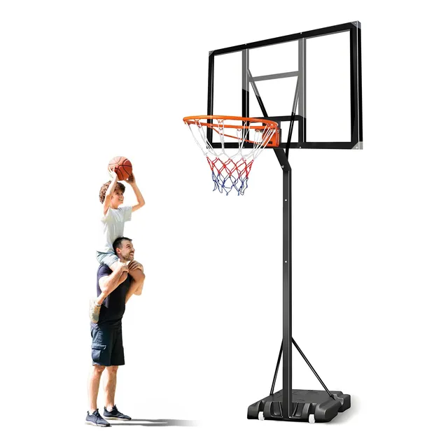 Tabela Basquete Móvel Altura Ajustável 2.35-3,05m Aro 45cm