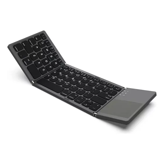 Mini Teclado Inalámbrico Bluetooth Plegable Con Panel Táctil
