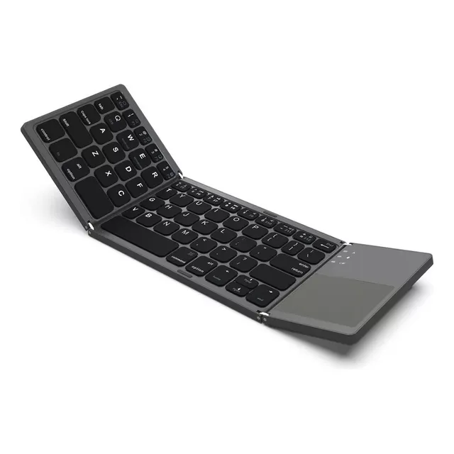 Mini Teclado Inalámbrico Bluetooth Plegable Con Panel Táctil