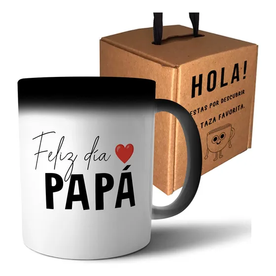 Taza Mágica Personalizada - Dia Del Padre C/ Caja De Regalo