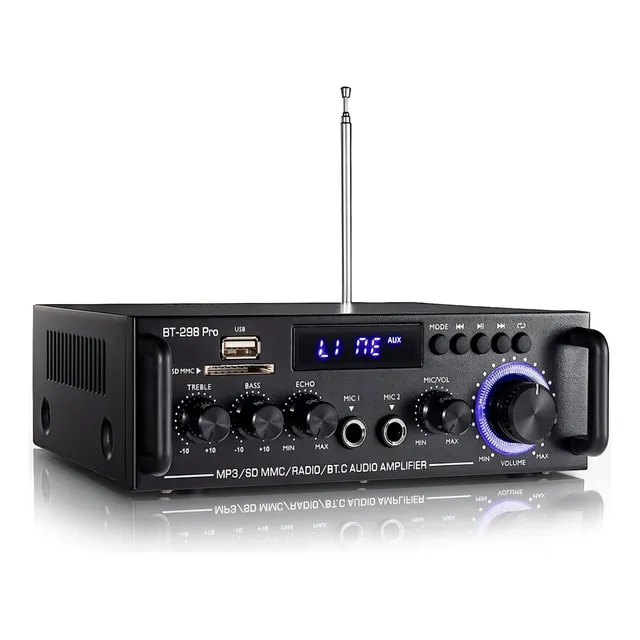 Amplificador De Audio Bluetooth Para Casa Bt-298pro De 800w
