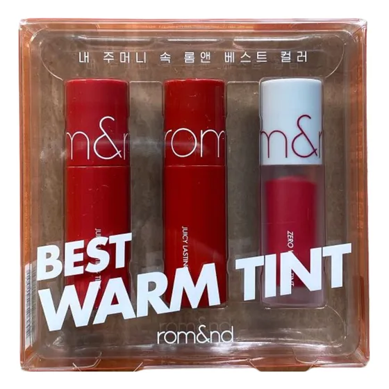 Combo De Tintas Para Labios Y Mejillas Best Warm Tint Rom&nd