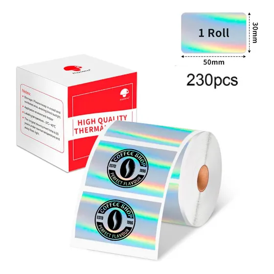 Etiqueta Plateada 50mm*30mm Para Impresora M110 230uds. Buho