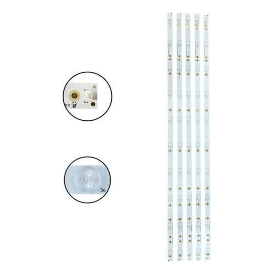 Kit 5 Barras Led Philips Aoc Le43u7970 43pfg5102 43pug6102