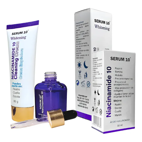 Kit Jabon Serum Niacinamida S10 Momento De Aplicación Noche Tipo De Piel Normal