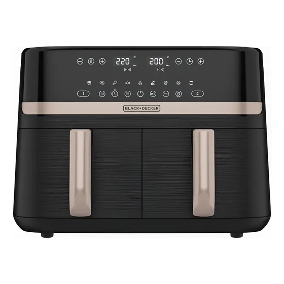 Freidora De Aire Dual Black+decker Purifry 9 Litros Gris