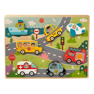 Rompecabezas Chunky Transportes - Tooky Toys Rompecabezas Chunky Transportes - Tooky Toys