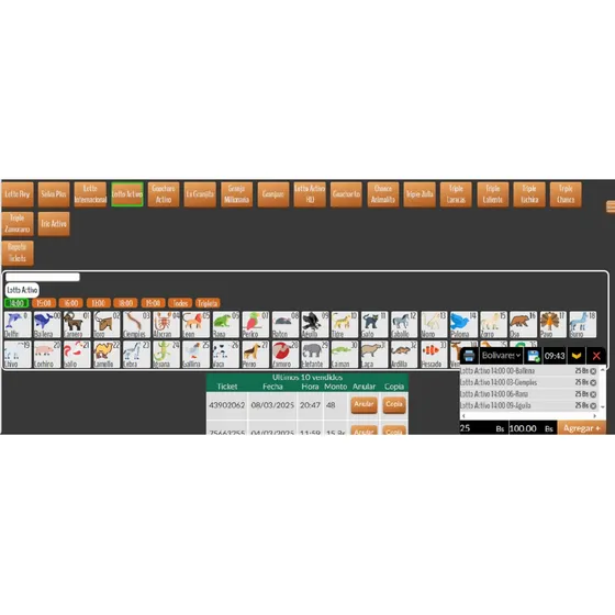 Sistema Online Para Vender Animalitos Triples Y Terminales