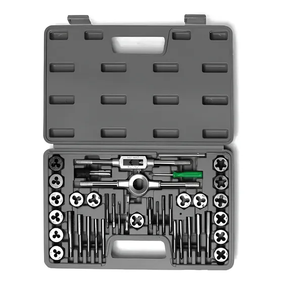 Set De Machuelos Y Terraja Métrico De Acero M3-m12 40pzs