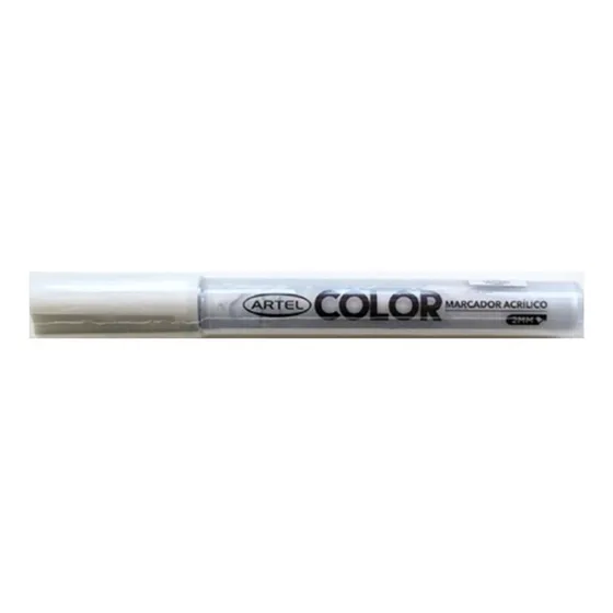Marcador Acrilico Artel 2mm Color Plateado