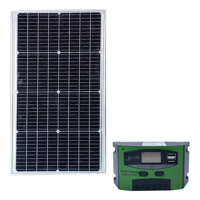 Kit Panel Solar 80w 12v Monocristalino Controlador Pwm 10a